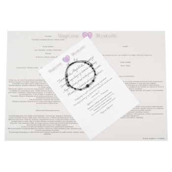 Bransoletka czarny TURMALIN ANGELIT HEMATYT ochrona i sprawiedliwość